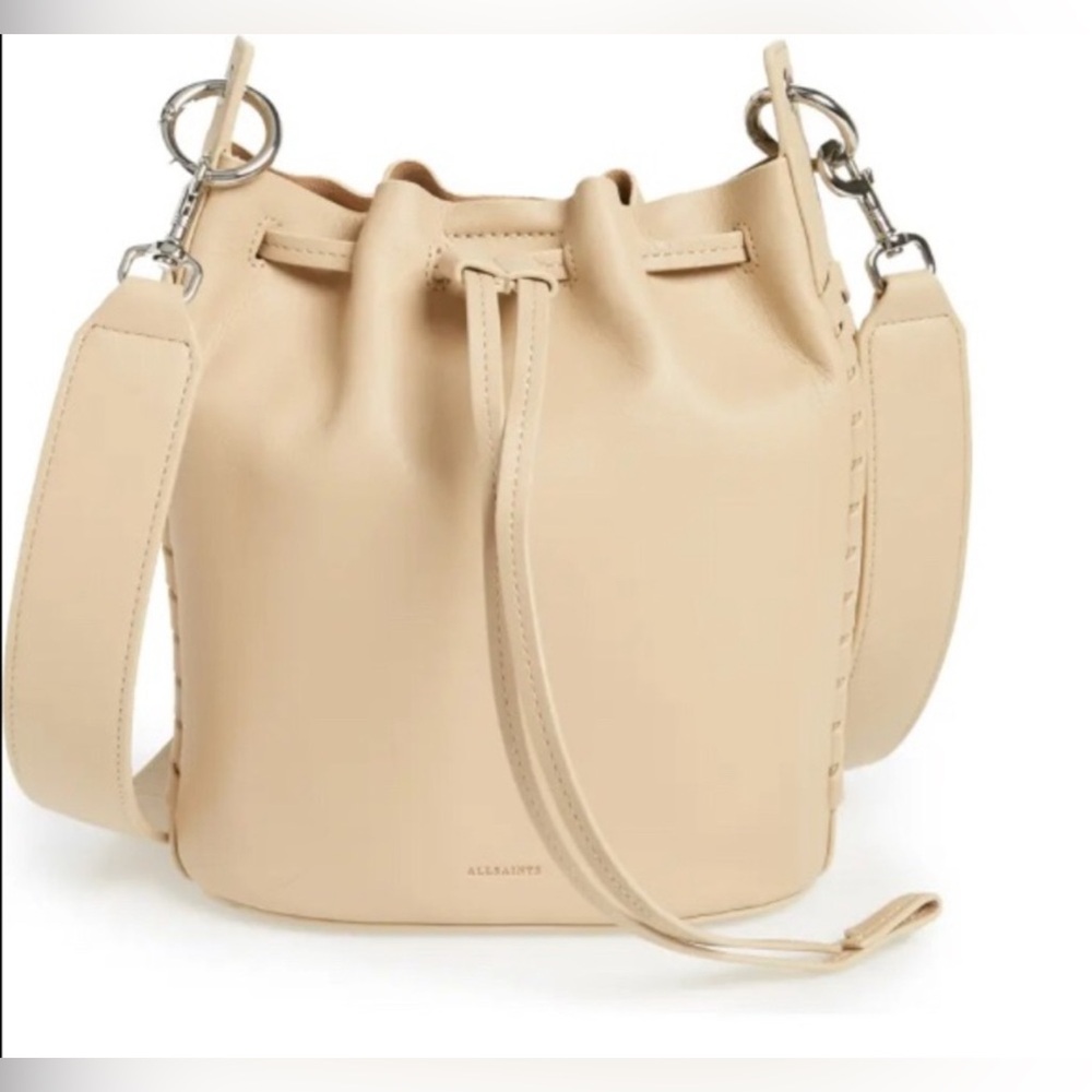 All Saints leather bucket bag! Tan Color - Picture 2 of 16